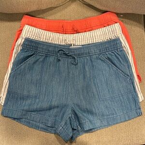 3 Pair, Old Navy Big Girl Shorts, Size L (10-12)